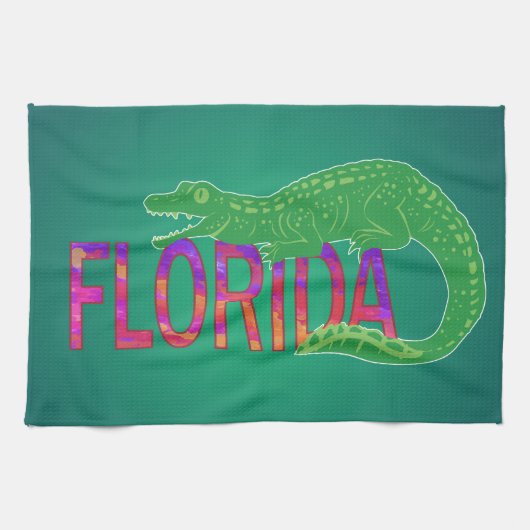 Florida Alligator Theedoek (Horizontaal)