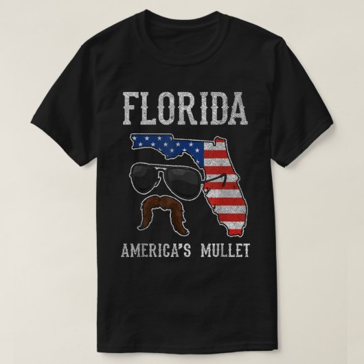 Florida America's Mullet Funny Patriotic American T-shirt (Design voorkant)