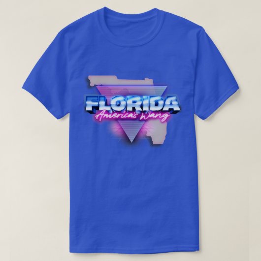 Florida Americas Wang 80s Retro Style Design T-shirt (Design voorkant)