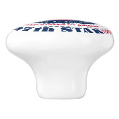 Florida Amerikaanse staat rood wit blauw typografi Keramische Knop (Zijkant)