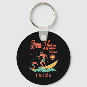 Florida Anna Maria Island Fl Surfer Surfen Vissen Sleutelhanger