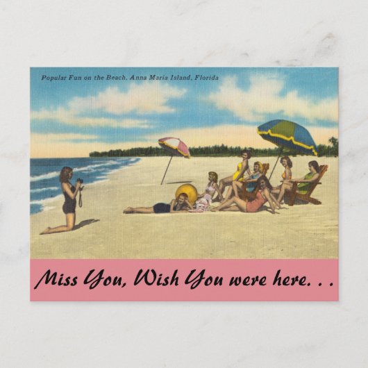 Florida, Anna Maria Island, leuk op het strand Briefkaart (Voorkant)