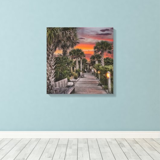 Florida Anna Marie Sunset Canvas Afdruk (Insitu (Houten vloer))