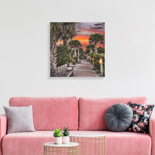 Florida Anna Marie Sunset Canvas Afdruk (Insitu (Woonkamer))
