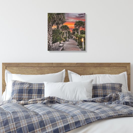 Florida Anna Marie Sunset Canvas Afdruk (Insitu (Slaapkamer))