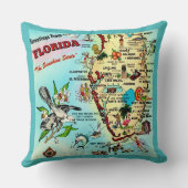 Florida ansichtkaart kaart throw kussen (Achterkant)