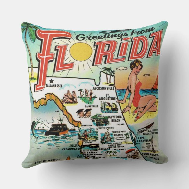 Florida ansichtkaart kussen (Achterkant)