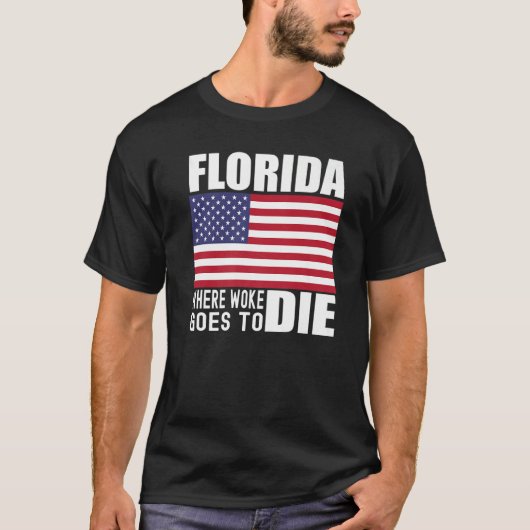Florida Anti Woke Anti Liberal Desantis is DeFutur T-shirt (Voorkant)