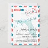 Florida Antieke Luchtpost Trouwreceptie Kaart (Voorkant)