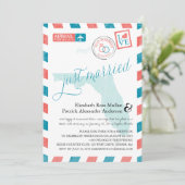 Florida Antieke Luchtpost Trouwreceptie Kaart (Staand voorkant)