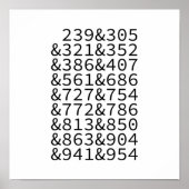 Florida Area Codes Poster (Voorkant)