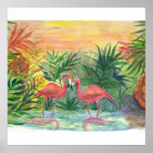 Florida Art - flamingos Poster (Voorkant)