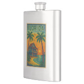 Florida Art Metal Flask Flacon (Links)