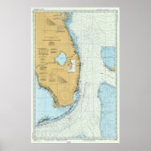 Florida Atlantic Coast Map (1982) Poster (Voorkant)