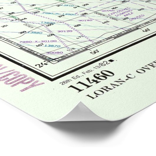 Florida Atlantic Coast Map (1982) Poster (Hoek)