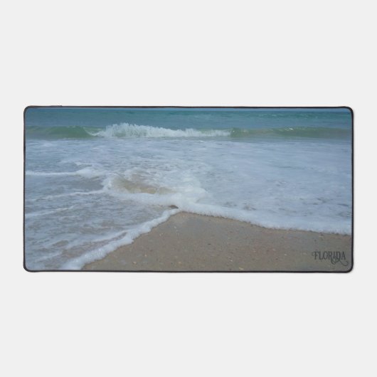 Florida Atlantic Ocean Beach Golven Natuurlijke Fo Bureaumat (Voorkant)