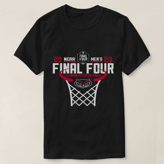 Florida Atlantic Owls Final Four 2023 Basketball N T-shirt (Design voorkant)