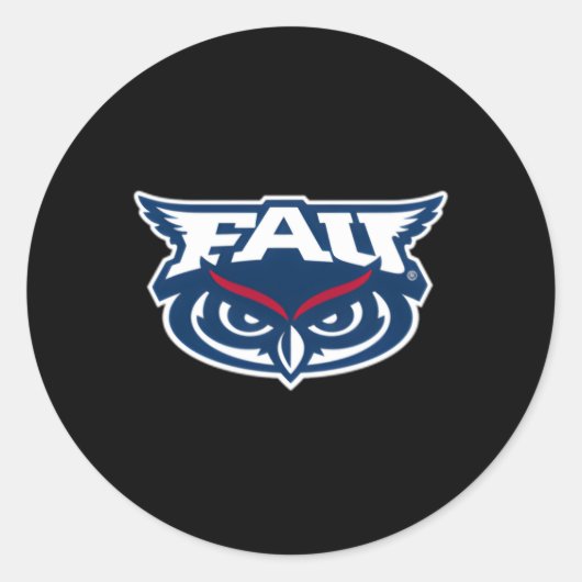 Florida Atlantic uilen linkerborst icoon Ronde Sticker (Voorkant)