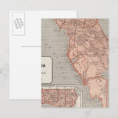Florida Atlas Map Briefkaart (Voorkant / Achterkant)