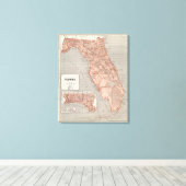 Florida Atlas Map Canvas Afdruk (Insitu (Houten vloer))
