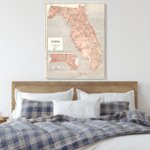 Florida Atlas Map Canvas Afdruk (Insitu (Slaapkamer))