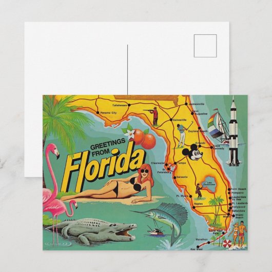 Florida Attractie Kaart (Voorkant / Achterkant)