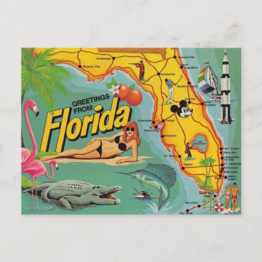 Florida Attractie Kaart (Voorkant)