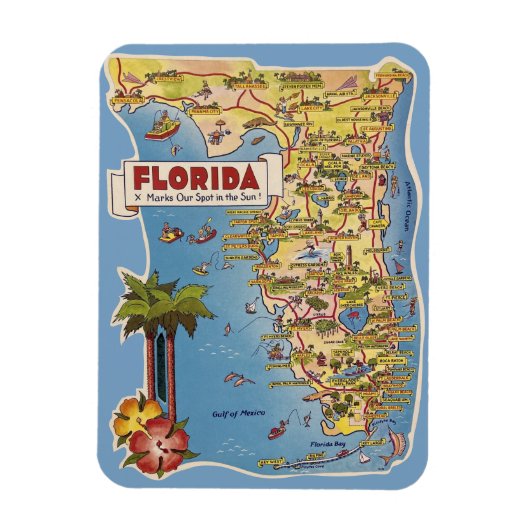 Florida Attracties Magneet (Verticaal)