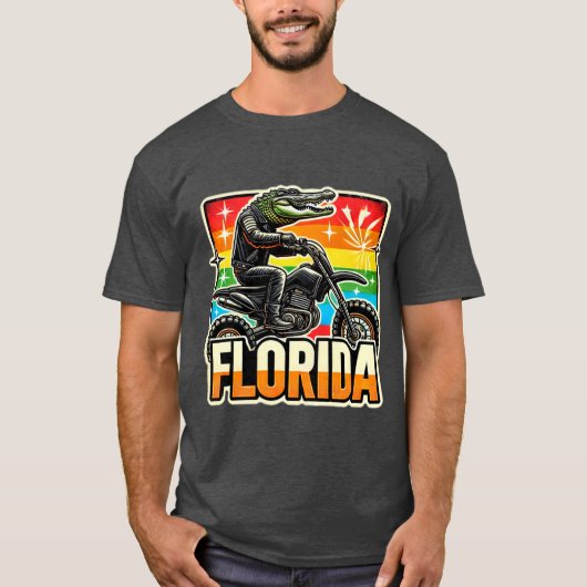 FLORIDA-ATV-RIJDER T-SHIRT (Voorkant)