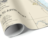 🌊⚓Florida Authentieke Nautische Grafiek Cadeaupapier (Rol Hoek)