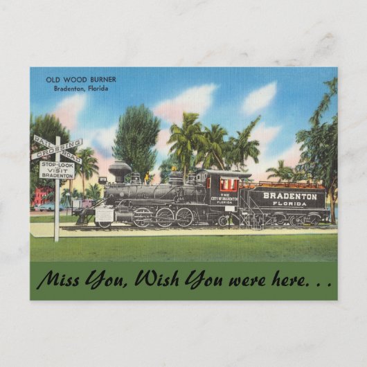 Florida, Bardenton, Old Wood Burner Briefkaart (Voorkant)
