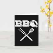 Florida BBQ Grilling Dad Redding Sappig Vlees Rook Kaart (Gele Bloem)