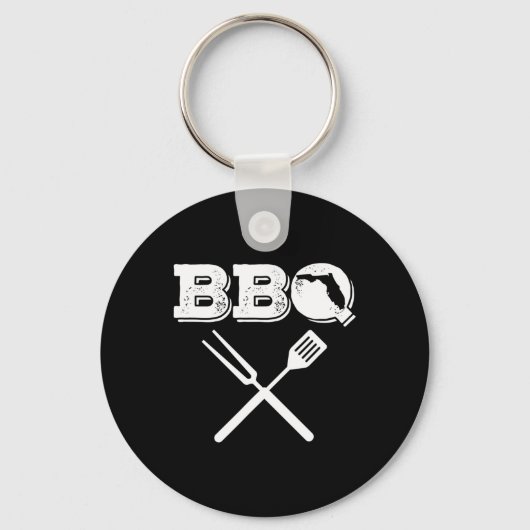 Florida BBQ Grilling Dad Redding Sappig Vlees Rook Sleutelhanger (Voorkant)
