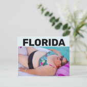 FLORIDA BBW BIG BIKINI GIRL OP BEACH Briefkaart (Staand voorkant)