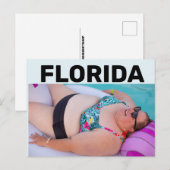 FLORIDA BBW BIG BIKINI GIRL OP BEACH Briefkaart (Voorkant / Achterkant)