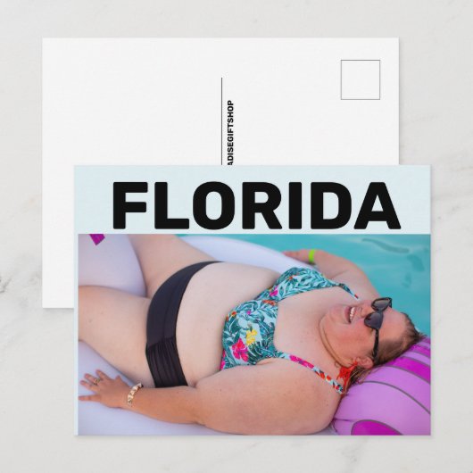 FLORIDA BBW BIG BIKINI GIRL OP BEACH Briefkaart (Voorkant / Achterkant)
