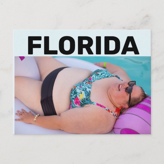 FLORIDA BBW BIG BIKINI GIRL OP BEACH Briefkaart (Voorkant)