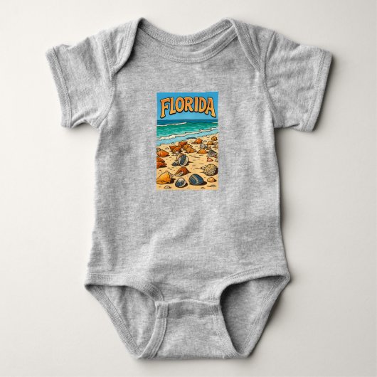 "Florida Beach" Baby Romper (Voorkant)