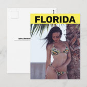 FLORIDA BEACH BIKINI GIRL-BRIEFKAARTEN BRIEFKAART (Voorkant / Achterkant)