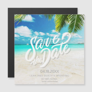 Florida Beach Bruiloft Save the Date Magneten