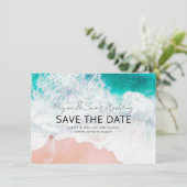 Florida Beach Destination Wedding Save the Date (Staand voorkant)
