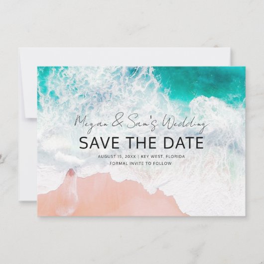 Florida Beach Destination Wedding Save the Date (Voorkant)