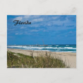 Florida Beach en Pier Briefkaart (Voorkant)