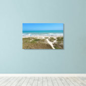 Florida Beach Fotografie Cocoa Beach Florida Canvas Afdruk (Insitu (Houten vloer))