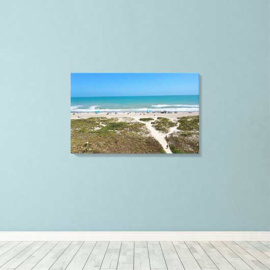 Florida Beach Fotografie Cocoa Beach Florida Canvas Afdruk (Insitu (Houten vloer))