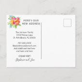 Florida Beach Home Nieuw Adres Aankondigingskaart (Achterkant)