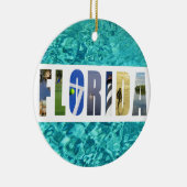 Florida Beach Ocean Travel Foto's Kerstmis Keramisch Ornament (Rechts)