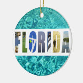 Florida Beach Ocean Travel Foto's Kerstmis Keramisch Ornament (Links)