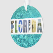 Florida Beach Ocean Travel Foto's Kerstmis Ornament (voorkant)