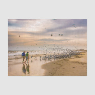 Florida Beach op Sunset - Travel Photography Birds Tissuepapier